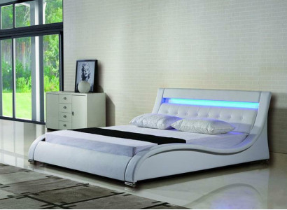 Bed Beds Cushion Double Marriage Hotel Luxury Leather Decor Modern Designer